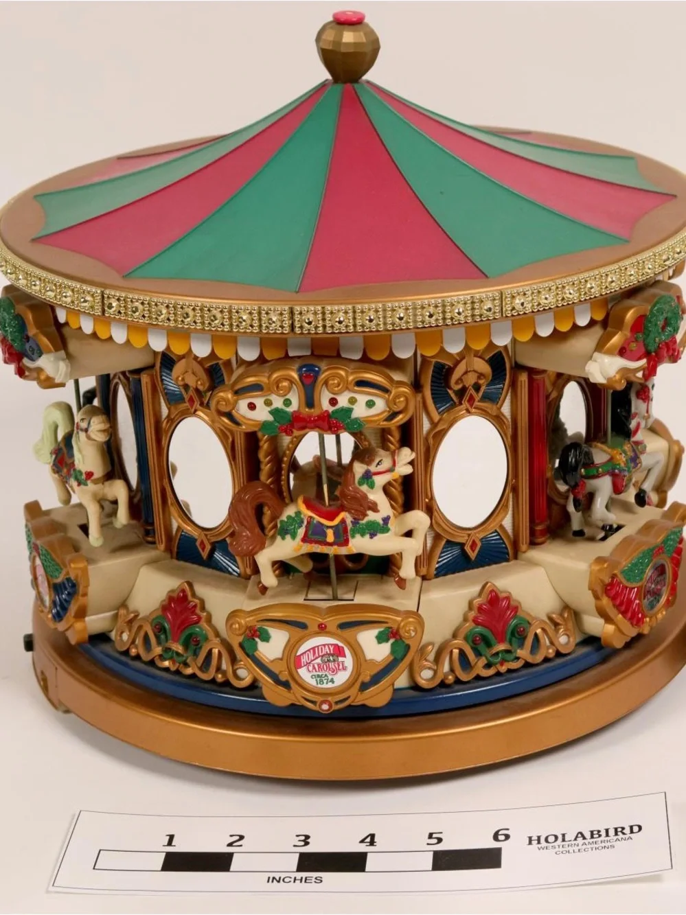 Mr. Christmas Holiday Carousel Circa 1874 functional